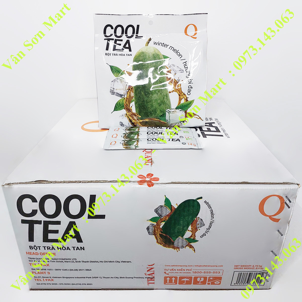 Trà Bí Đao Cool Tea Trần Quang bịch 336g (24 gói dài x 14g)