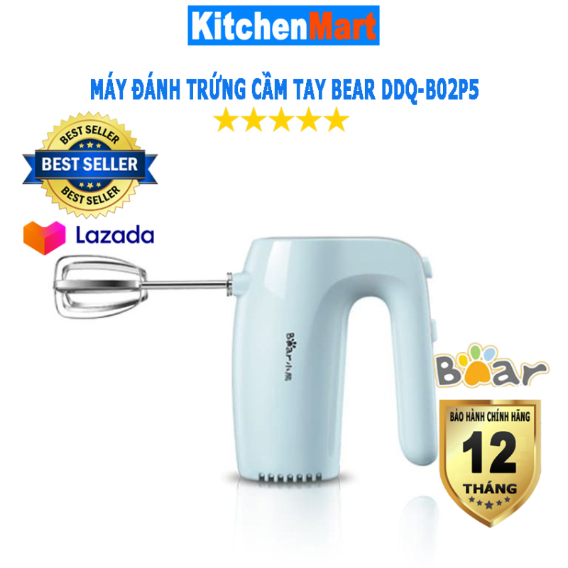 Giá bán Máy Đánh Trứng cầm tay Bear DDQ-B02P5 (Hàng chính hãng - Bảo hành 12 tháng) - KitchenMart