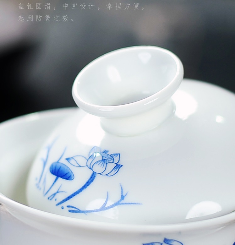 Chén Khải Pha Trà Bằng Sứ Trắng Bạch Định Thấu Quang
