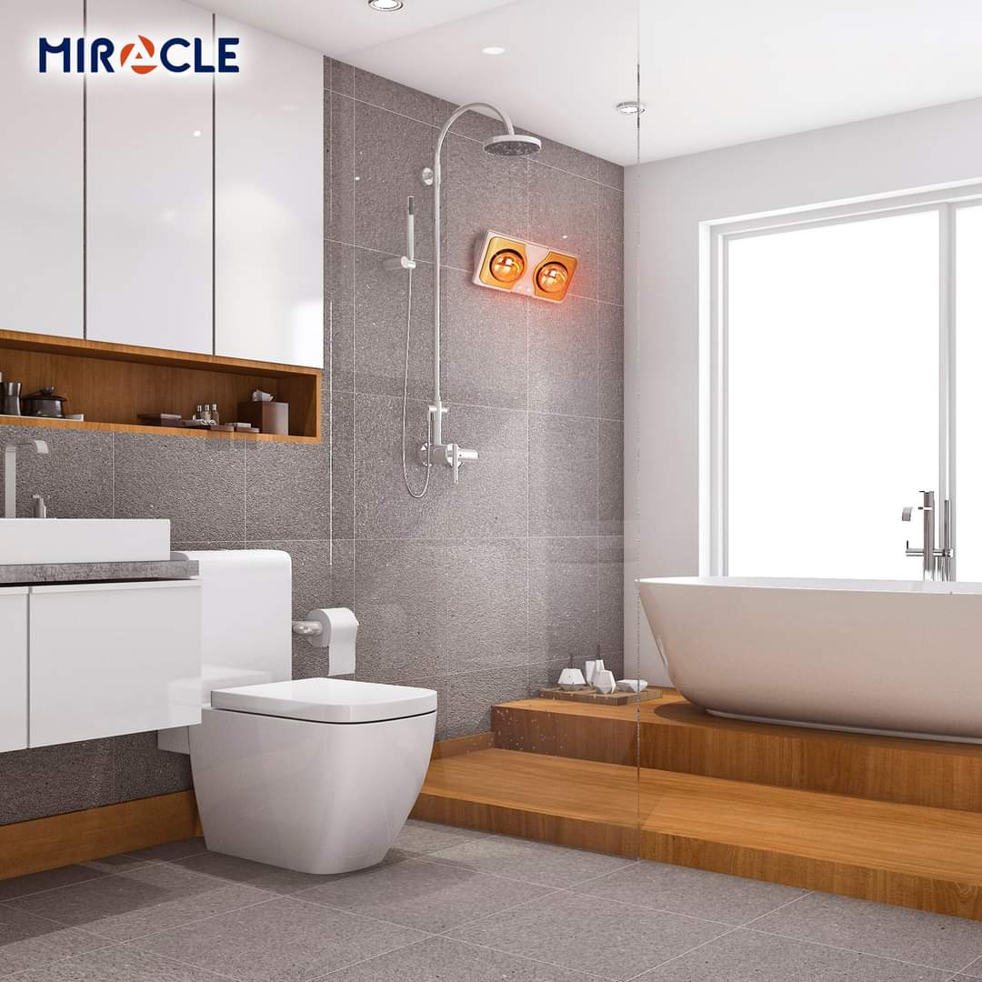 Đèn sưởi nhà tắm 2 bóng Miracle