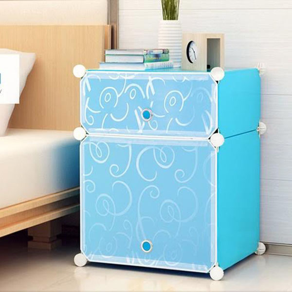 Tủ đầu giường 2 tầng Tự lắp ghép thông minh ( nhiều màu sắc )