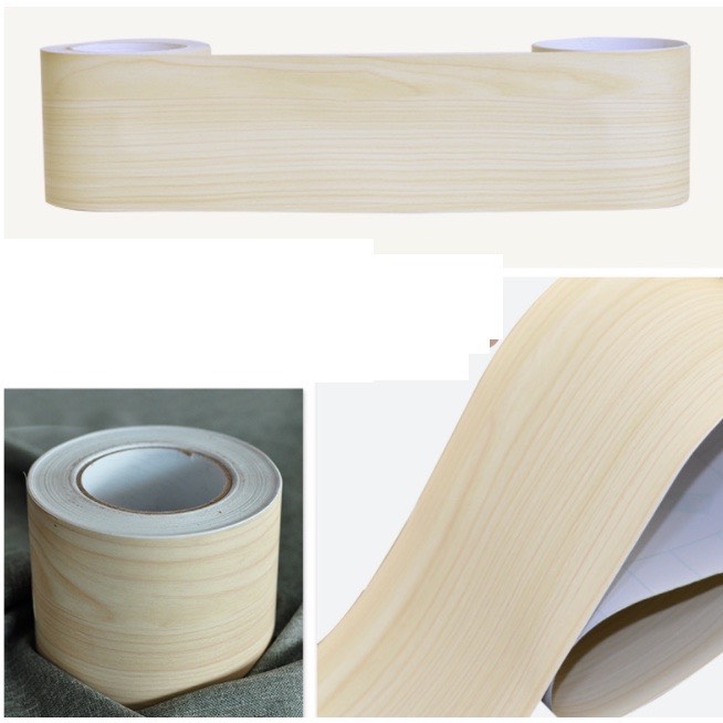 Cuộn 5 Mét Len Dán Viền Tường - Khổ 10cm Dán Chân Tường Giả Ván có keo AVV24