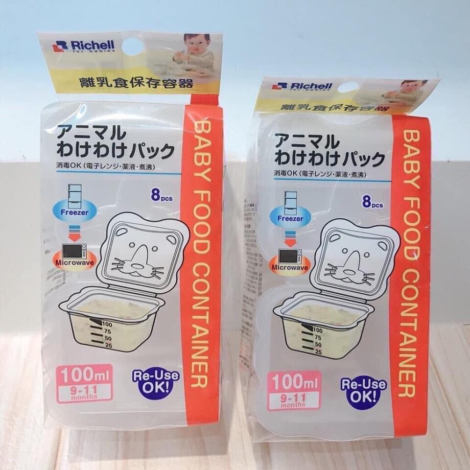 Bộ hộp chia thức ăn Richell dành cho trẻ ăn dặm