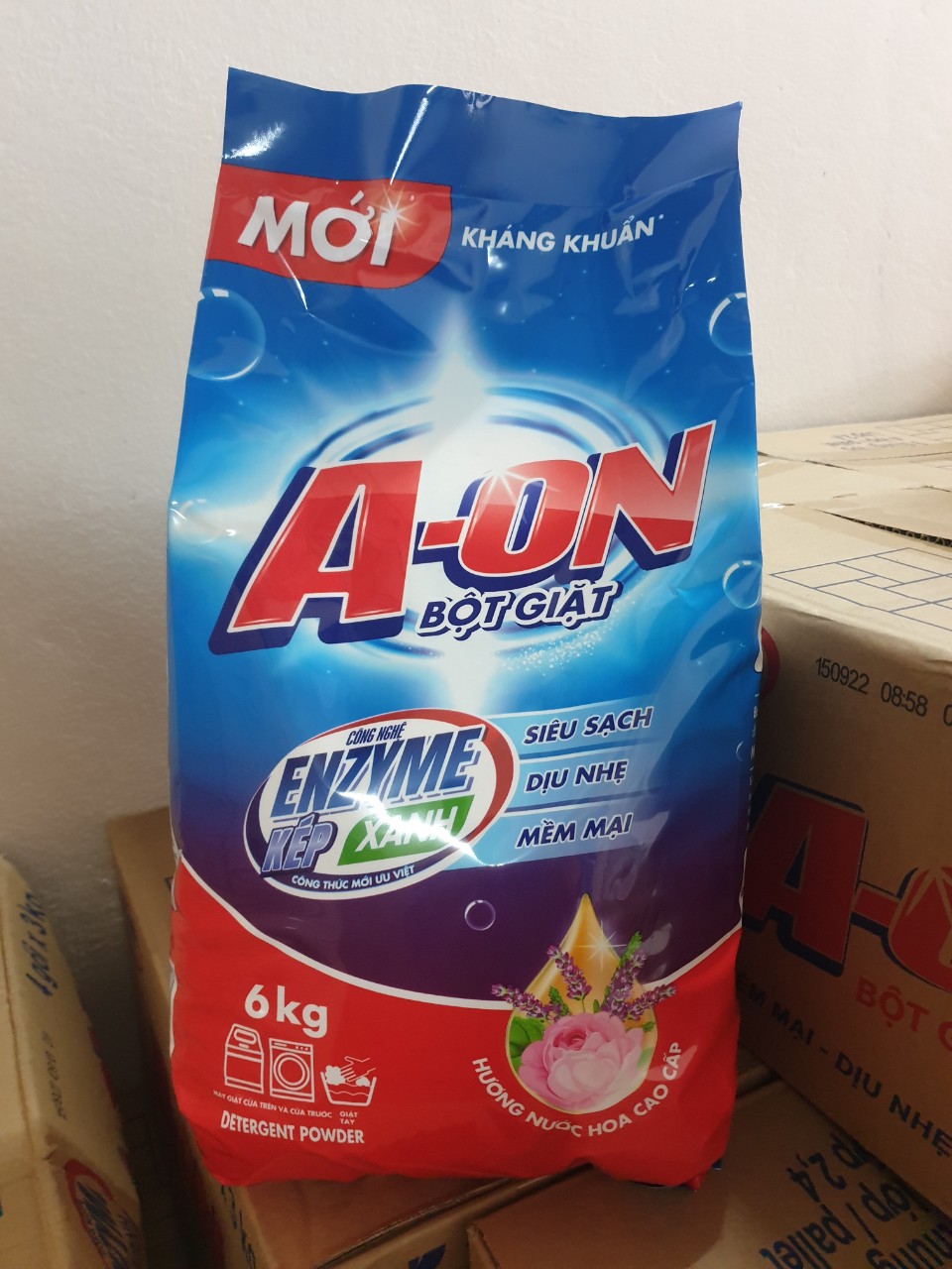Bột giặt AON Hương Nước Hoa 6kg (Sạch, Thơm)