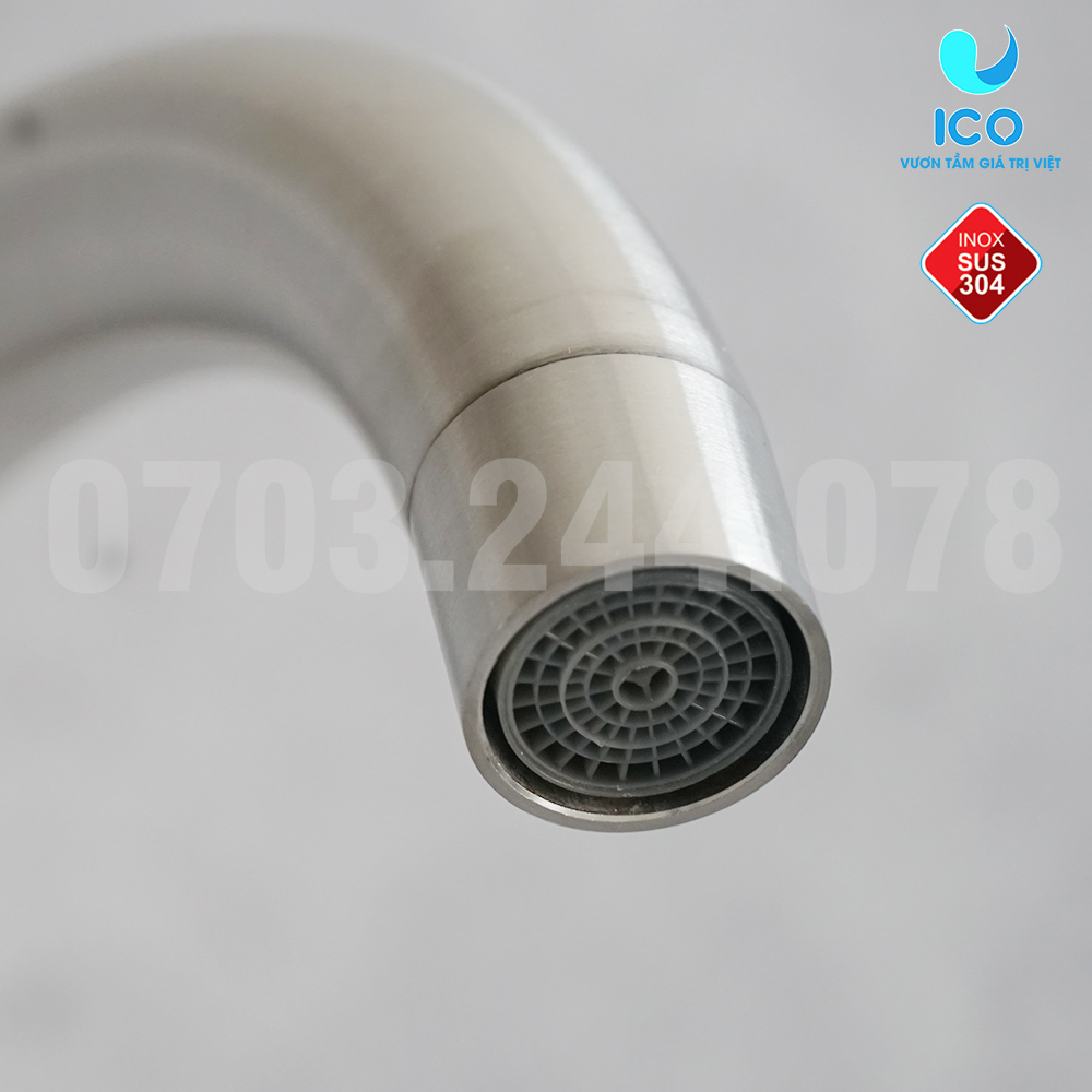Vòi rửa chén lạnh ổ bi inox 304 ICO- B01