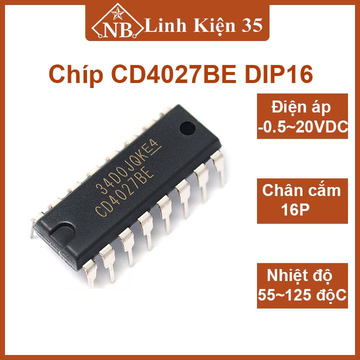 Ic cd4027be dip16 16 chân cắm