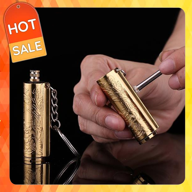 Hộp quẹt - Bật lửa - Diêm xăng chạm rồng kiêm móc khóa xe máy , ôtô - Bật lửa họa tiết (KHÔNG CHỨA XĂNG GAS)