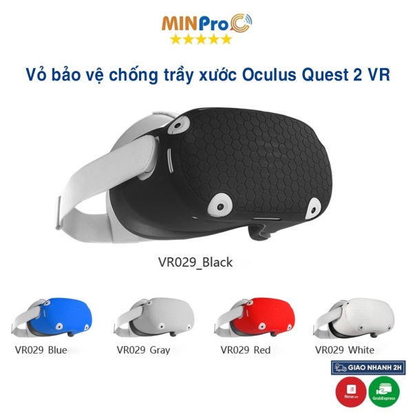 ☫┅卐  Vỏ silicon bảo vệ chống trầy xước cho kính thực tế ảo Oculus Quest 2 VR - MINPRO