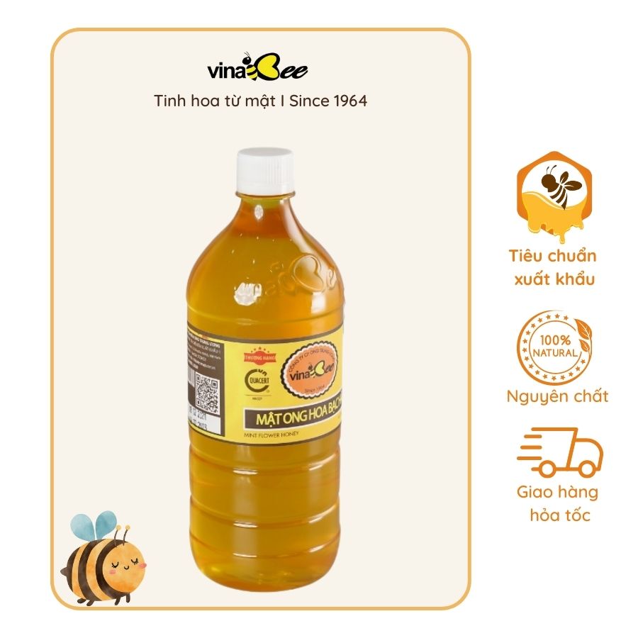 Mật ong hoa bạc hà Vinabee 1400g