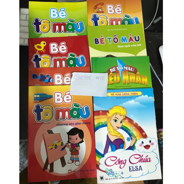 10 Quyển vở cho bé tô màu, cam kết hàng đúng mô tả