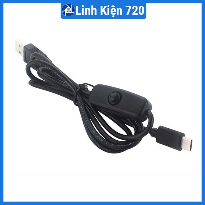 Cáp nguồn Raspberry Pi 4B cáp chuyển đổi nguồn 5V-3A giao diện usb type-C