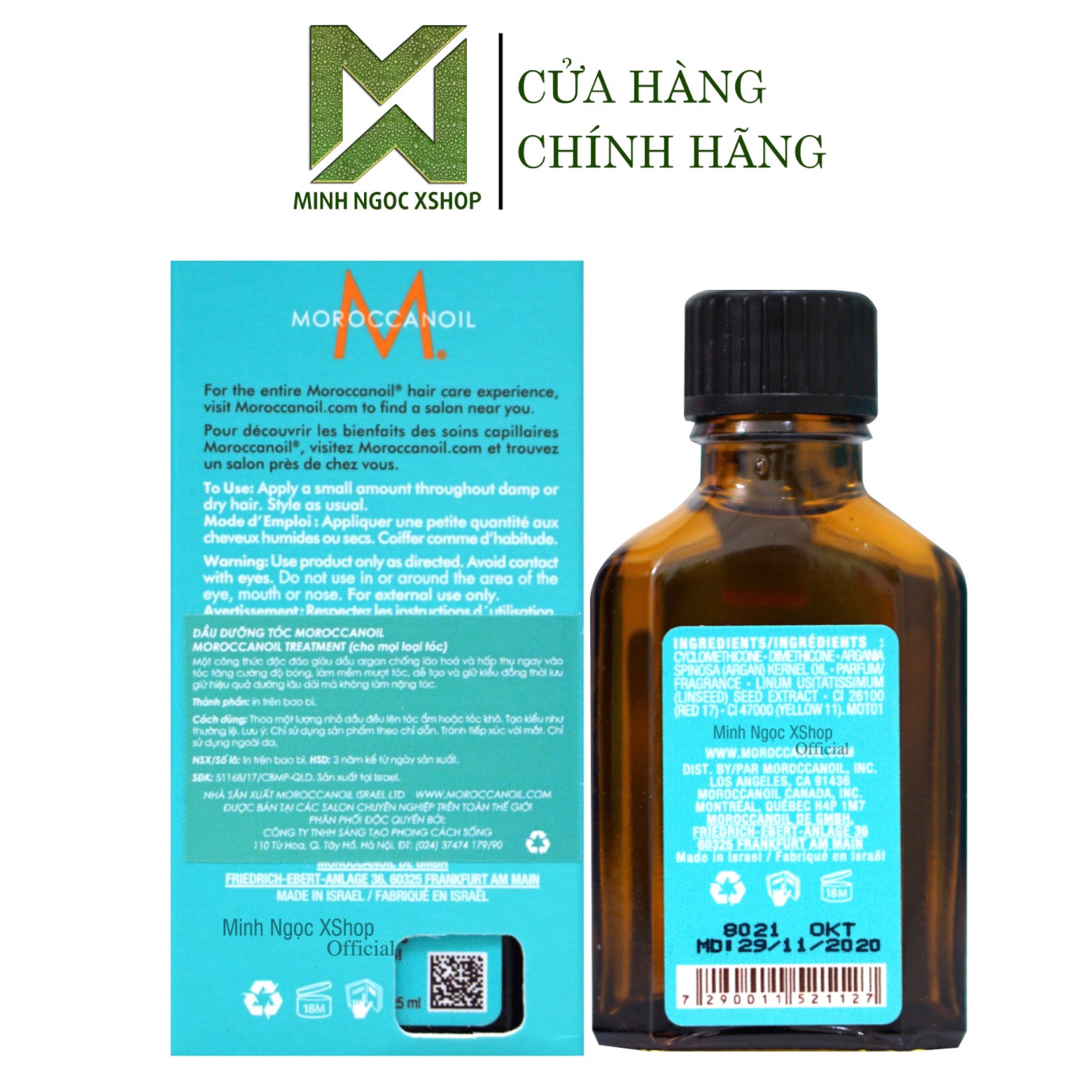 Tinh dầu dưỡng tóc Moroccanoil Treatment Original 25ML