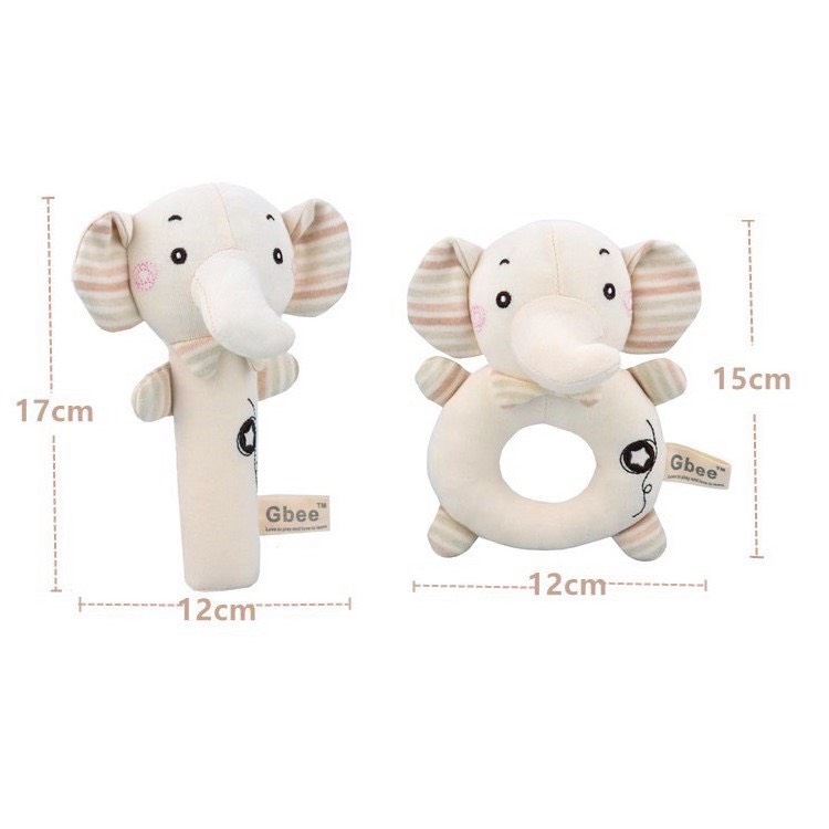 Lục lạc thú nhồi bông cho bé sơ sinh Gbee