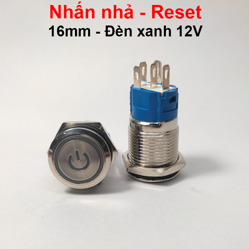Nút nhấn chống nước đầu bằng lỗ khoét 12mm/16mm/19mm/22mm