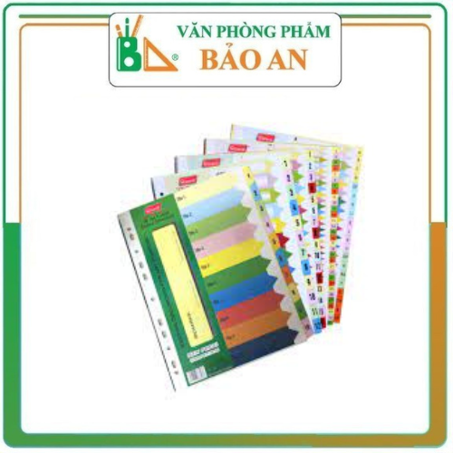 Chia file giấy 16 màu hoàng mai có số