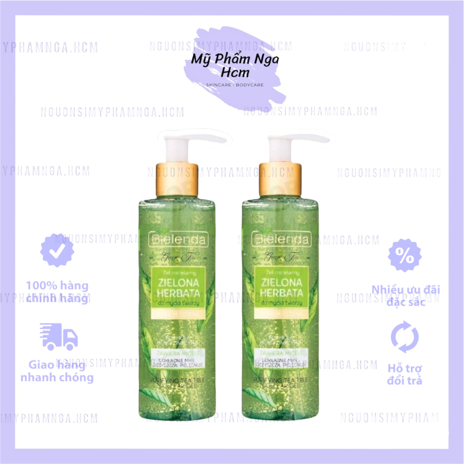 Gel rửa mặt Bielenda Trà Xanh