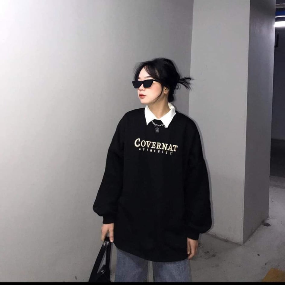 Ao ni sweater in chữ COVERNAT ( trọng lượng từ 40kg đến 60kg )