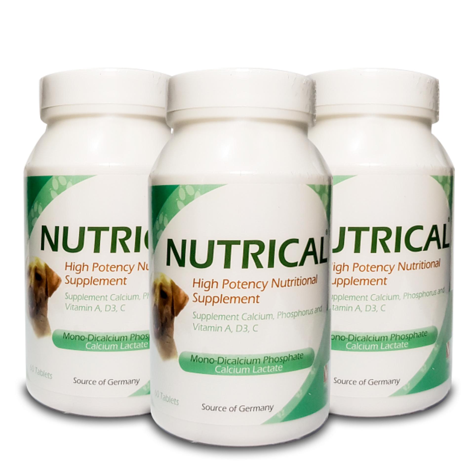 [HCM]Viên bổ sung canxi cho chó giống lớn - NUTRICAL (60 viên)