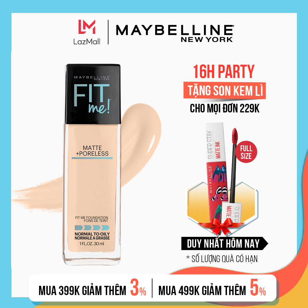 Kem Nền Mịn Nhẹ Kiềm Dầu Fit Me Maybelline New York|ProductId:474