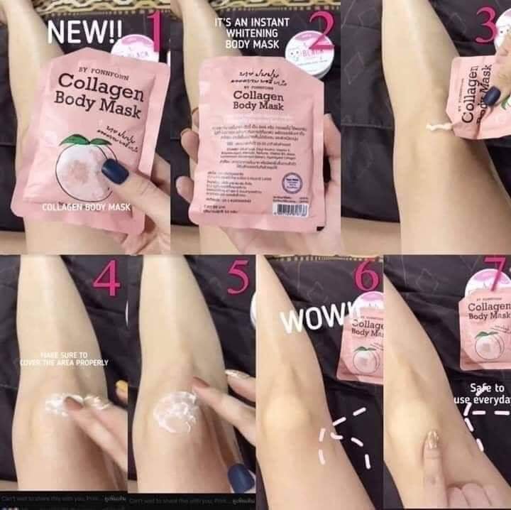 Ủ Trắng Da Trái Đào COLLAGEN BODY MASK Thái Lan