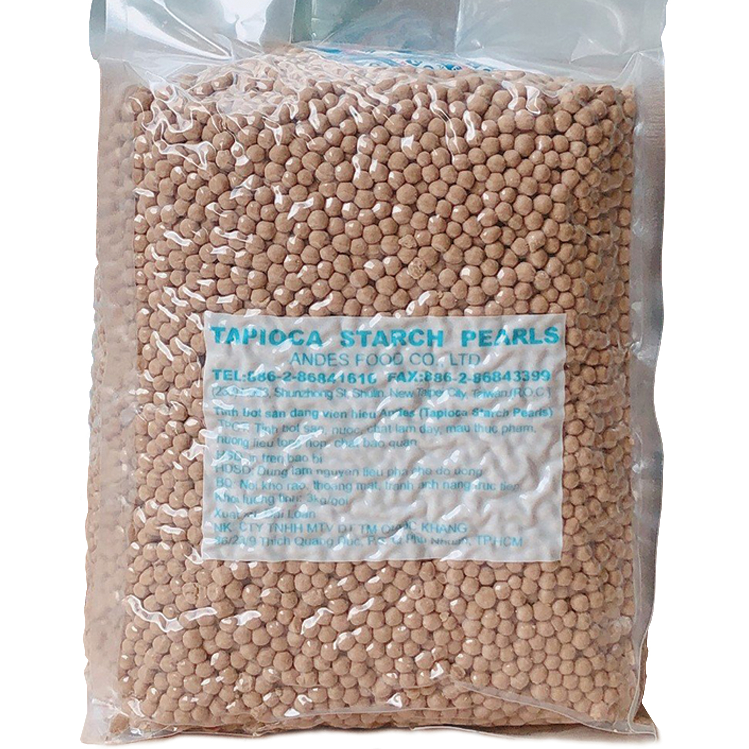 Trân châu Andes caramel hạt nhỏbịch 3kg - trân châu đen mini