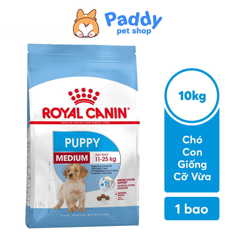 [10kg] Hạt Cho Chó Con Giống Vừa Royal Canin Medium Puppy