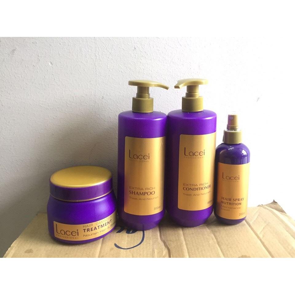 [HCM]Dầu gội Lacei Extra Rich phục hồi tóc hư tổn 800ml