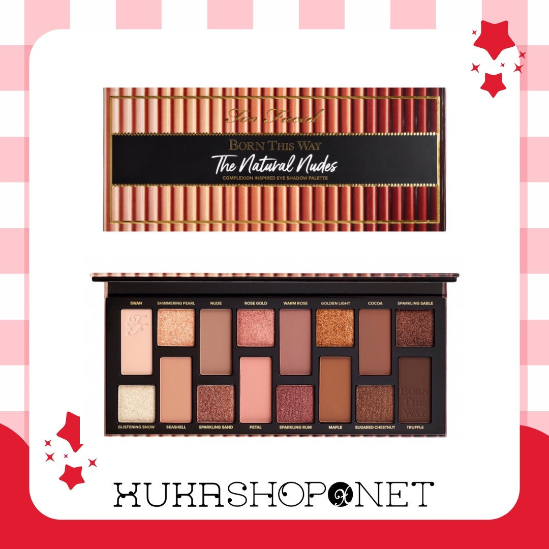 Bảng phấn mắt too faced born this way natural nudes eye shadow palette 16 ô 12g
