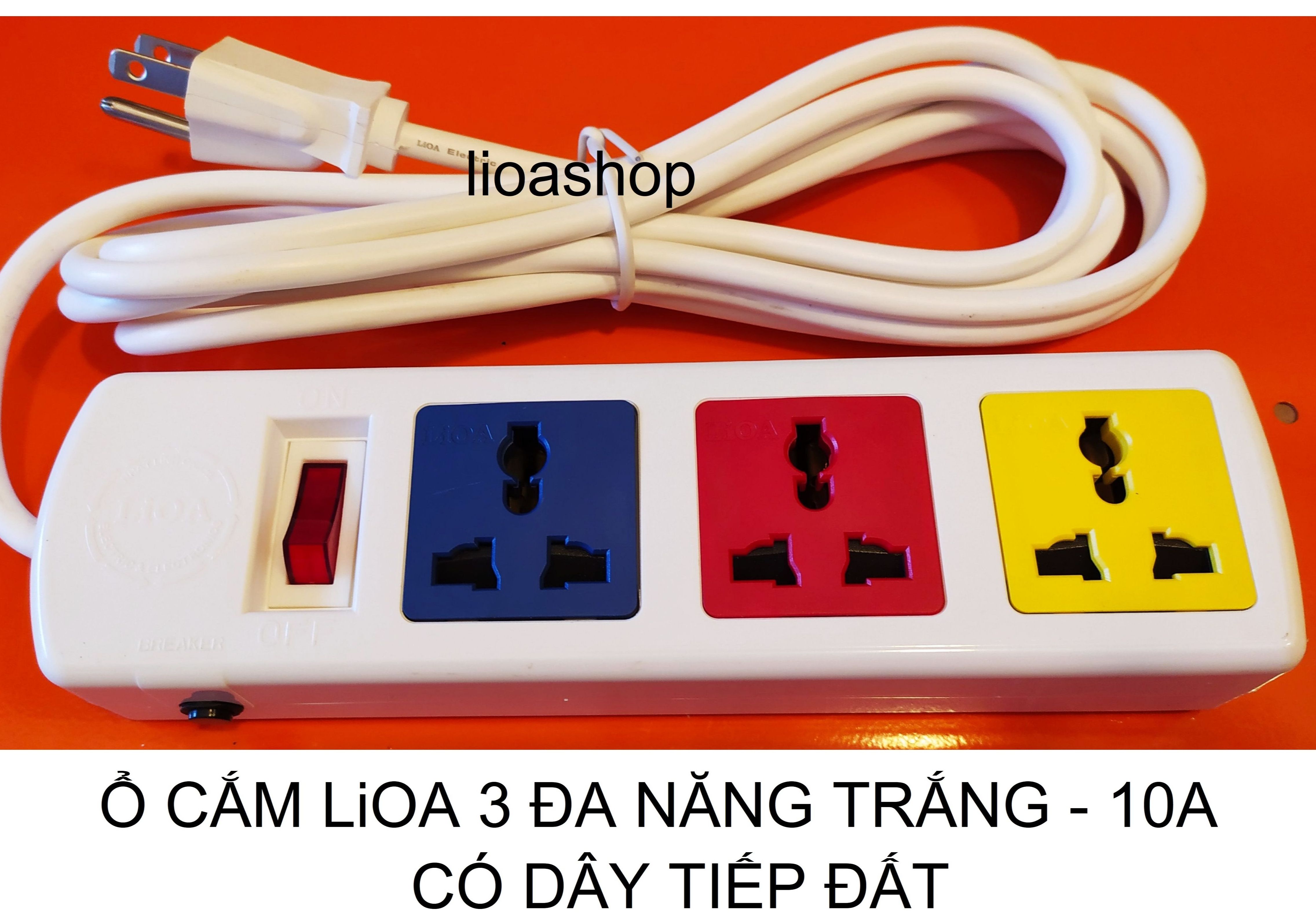 Ổ CẮM LiOA 3 ĐA NĂNG CÓ DÂY TIẾP ĐẤT.