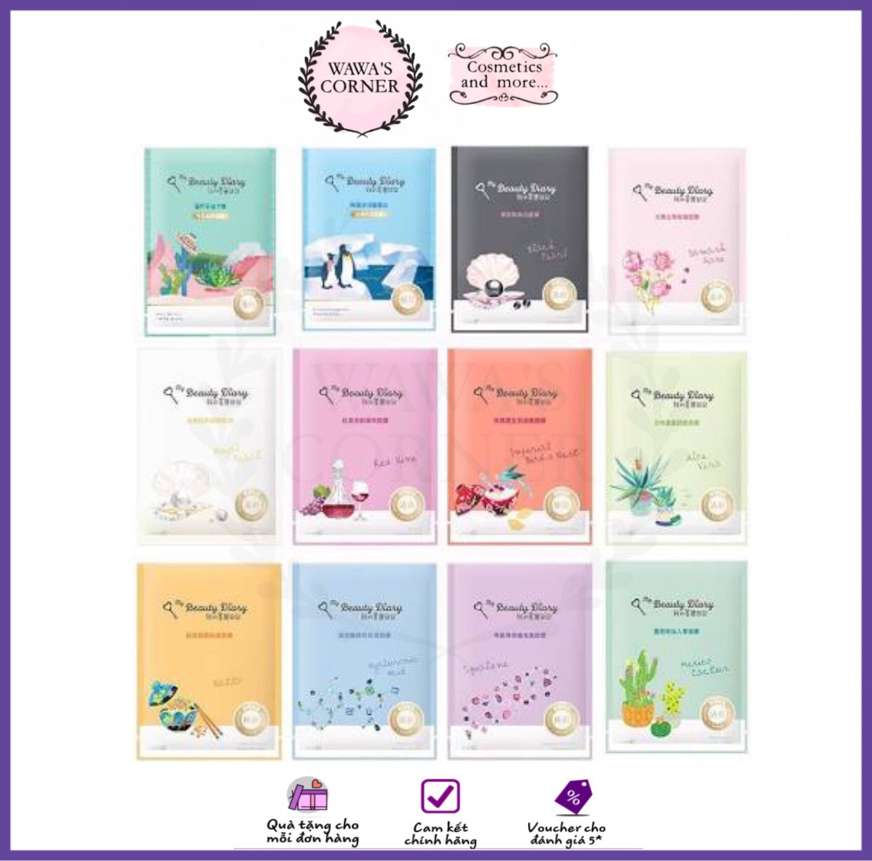 MIẾNG LẺ MẶT NẠ MY BEAUTY DIARY DÒNG PHỔ THÔNG - POLAR