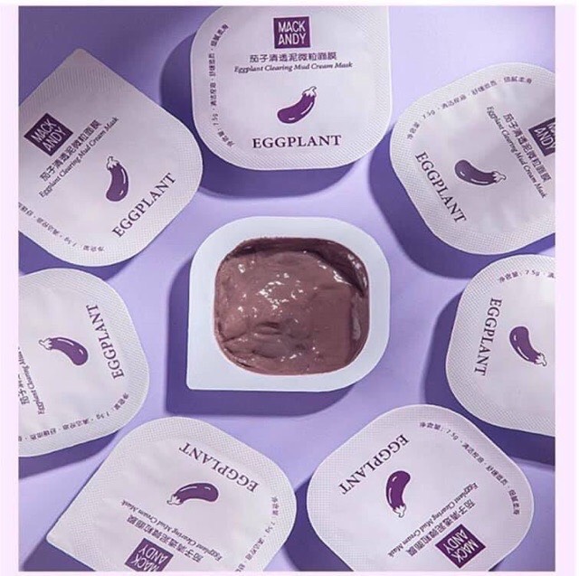 8 Hộp Mặt Nạ Bùn Cà Tím 75ml