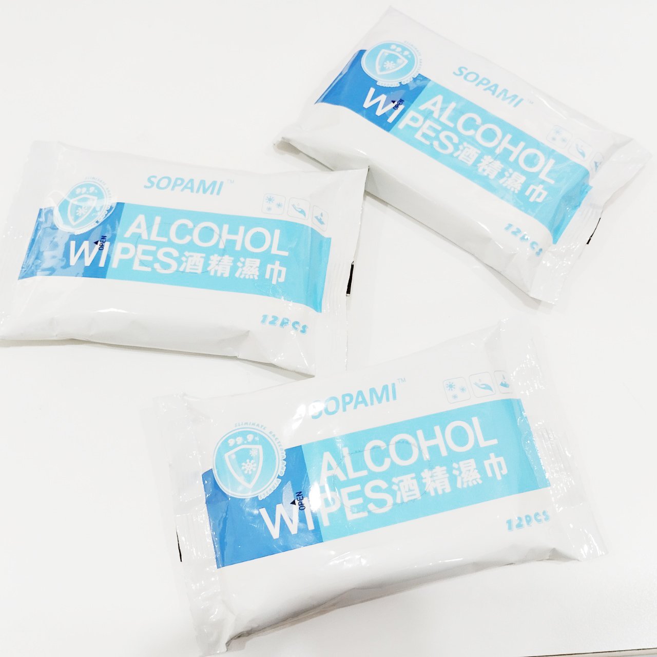 Khăn ướt tẩm cồn kháng khuẩn Sopami Alcohol