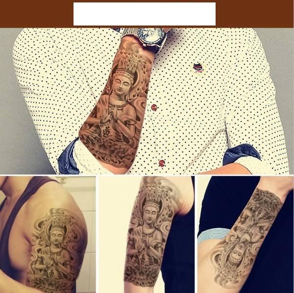 COMBO 10 TẤM HÌNH XĂM DÁN BẮP TAY CÁ TÍNH DÀNH CHO NAM 15 X 22 CM