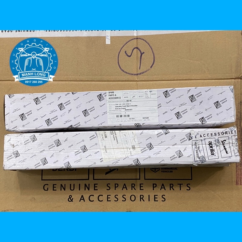 Giảm xóc sau ( phuộc sau ) vespa S màu đỏ ( chính hãng )
