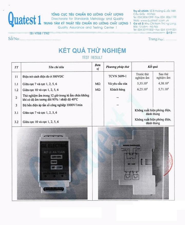 RƠ LE AN TOÀN CHO PHAO ĐIỆN SRF-111M
