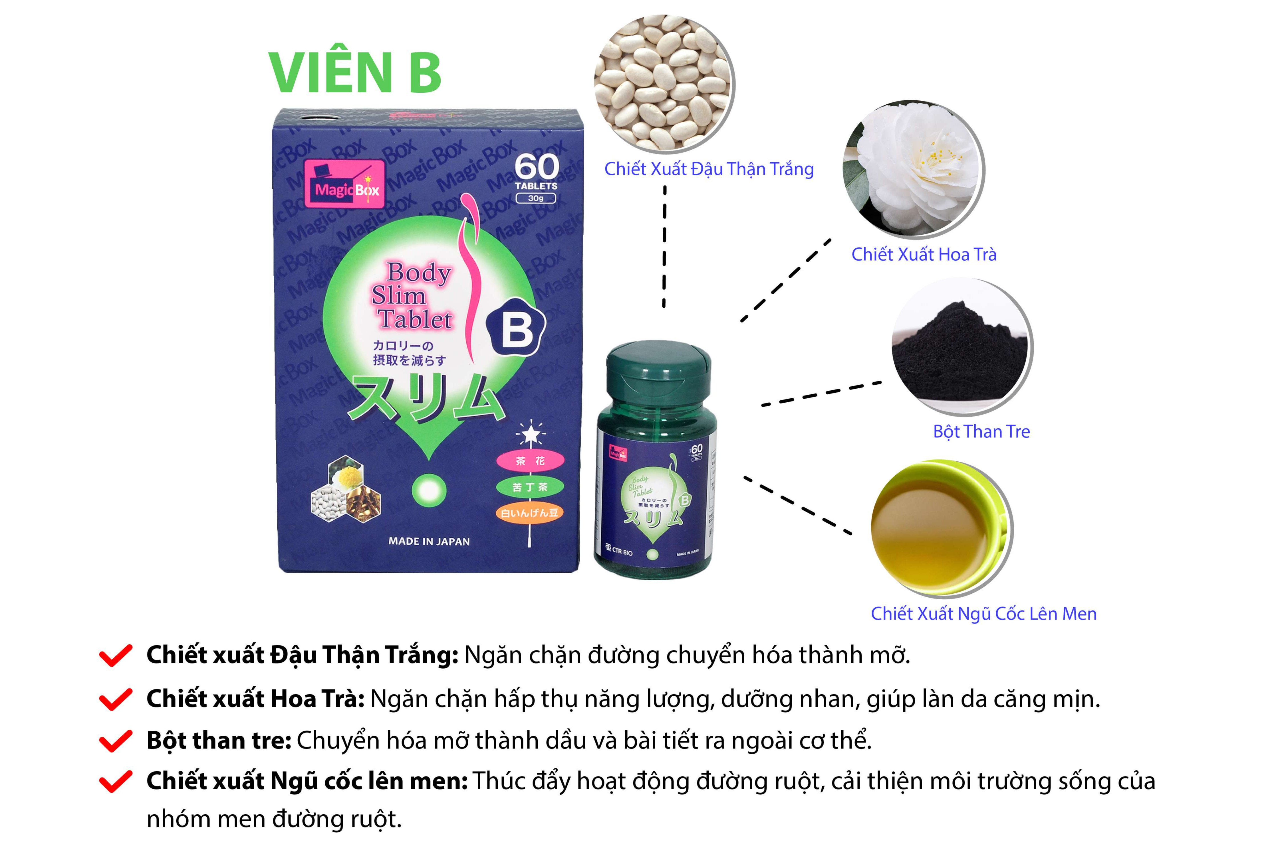 Viên Giảm Cân Nhật Bản A+B / Giảm Cân AB (Set cả A và B)