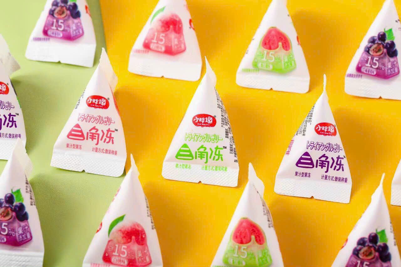 [Super good-don't miss] 1kg candy triangle jelly HM fruit mix colorful-delicious