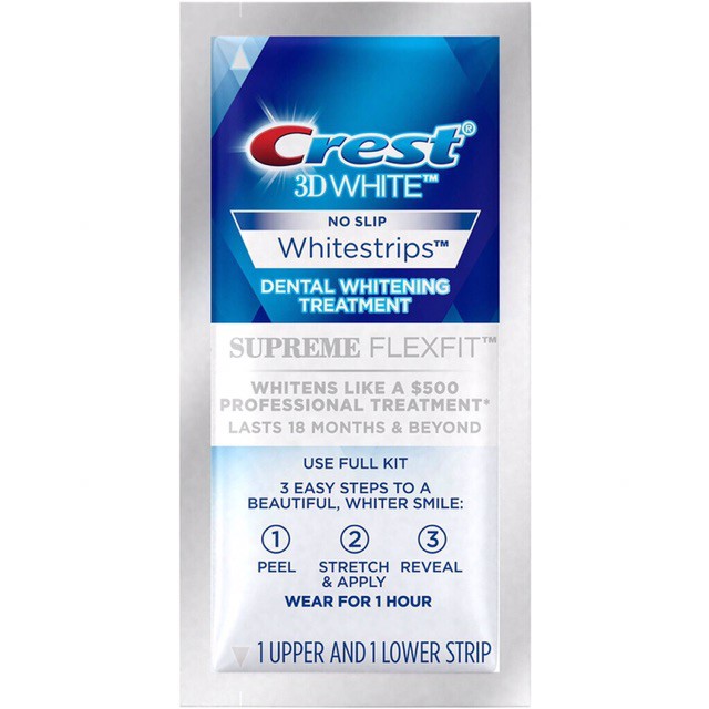 Miếng dán trắng răng miếng dán Crest 3D White Whitestrips [Hàng Mỹ] - trắng răng Crest 3D White