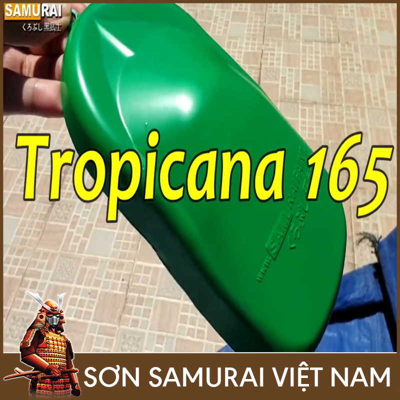 Sơn samurai xanh lá - Chai sơn màu xanh lá 165 sơn xịt samurai