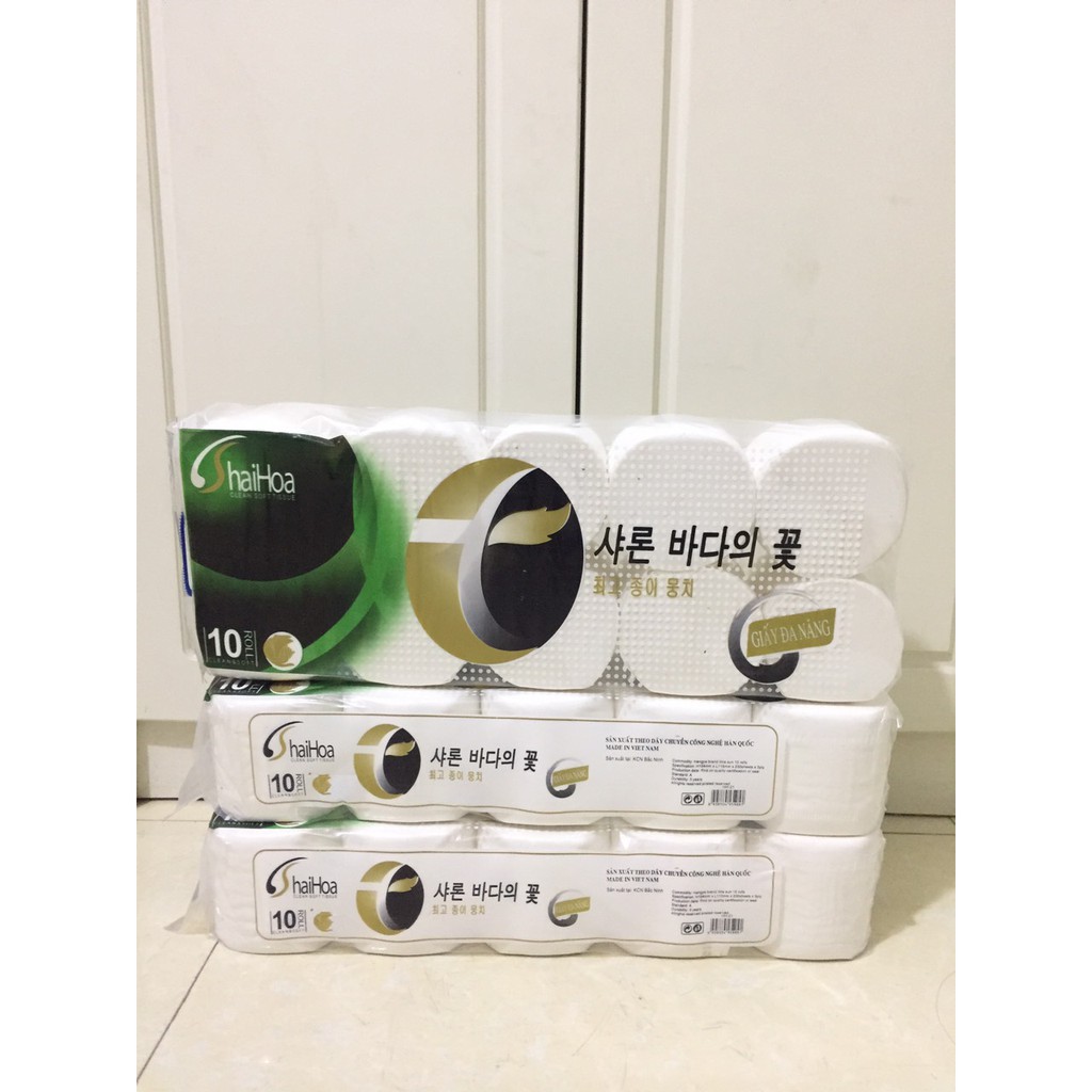 [HCM]Giấy vệ sinh không lõi Hải Hoa (10 cuộn)