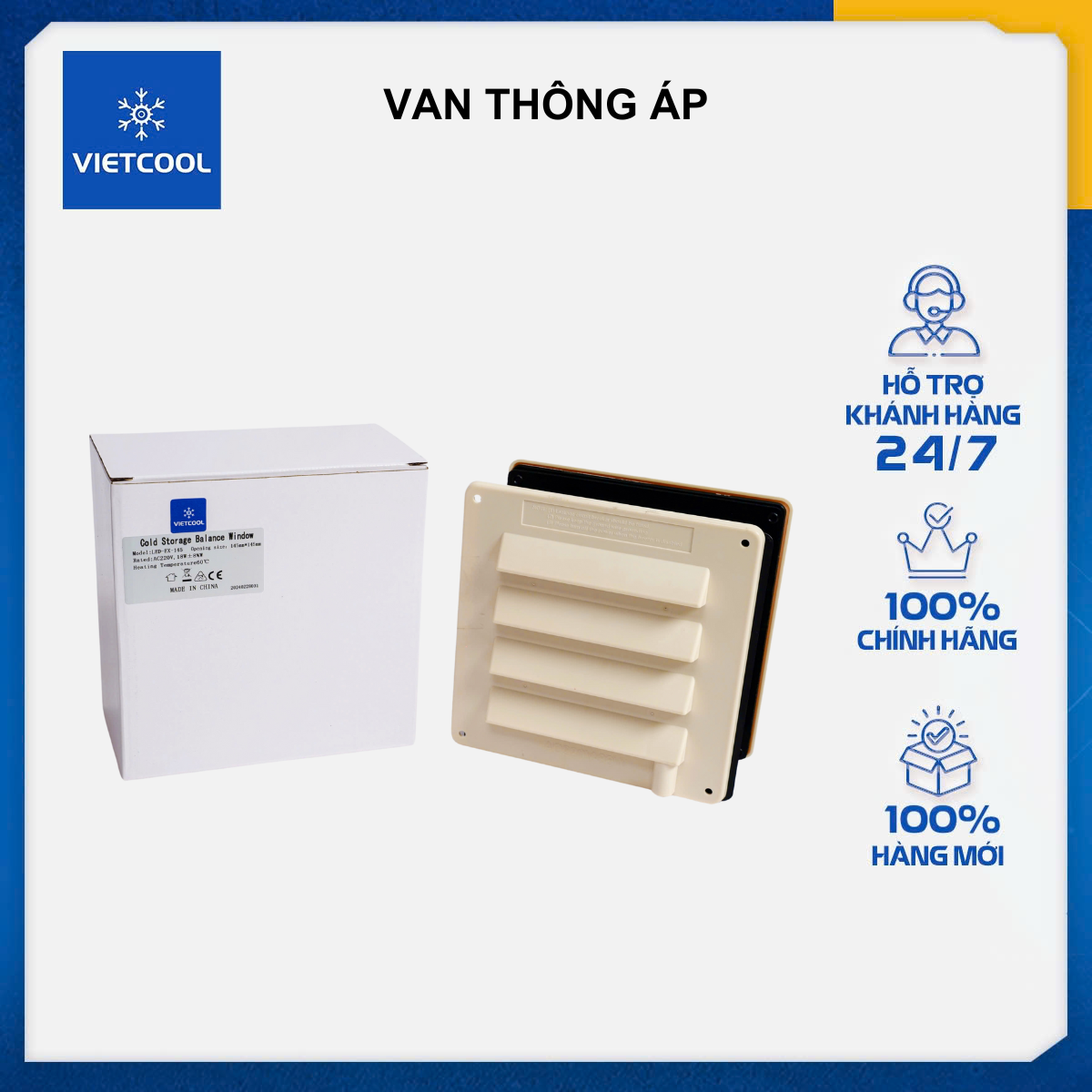 VAN THÔNG ÁP DÙNG TRONG KHO LẠNH