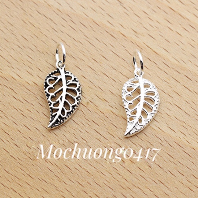 [S925] Charm bạc lá đơn - MH108