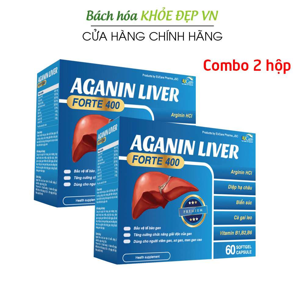 Combo 2 hộp bổ gan, giải độc gan AGANIN LIVER tăng cường chức năng gan
