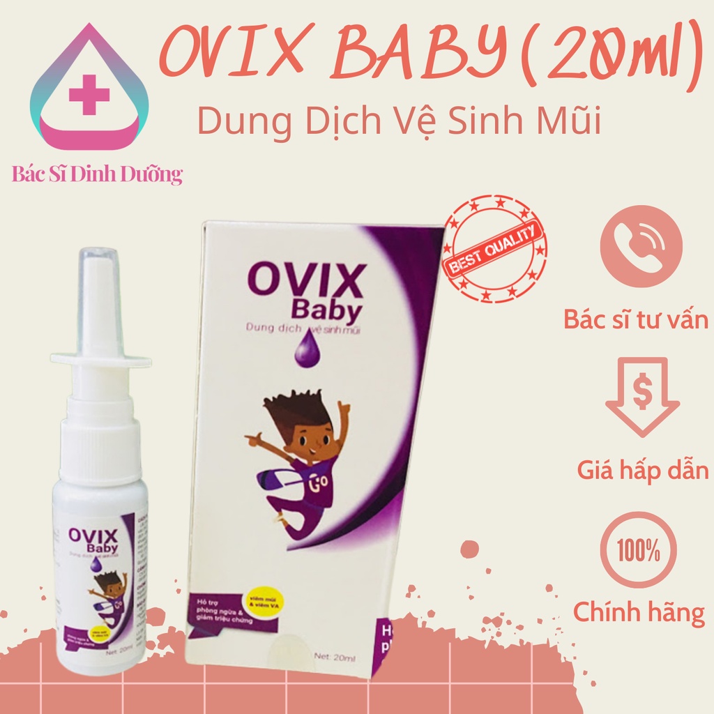Dung dịch vệ sinh mũi Ovix Baby ( 20ml )