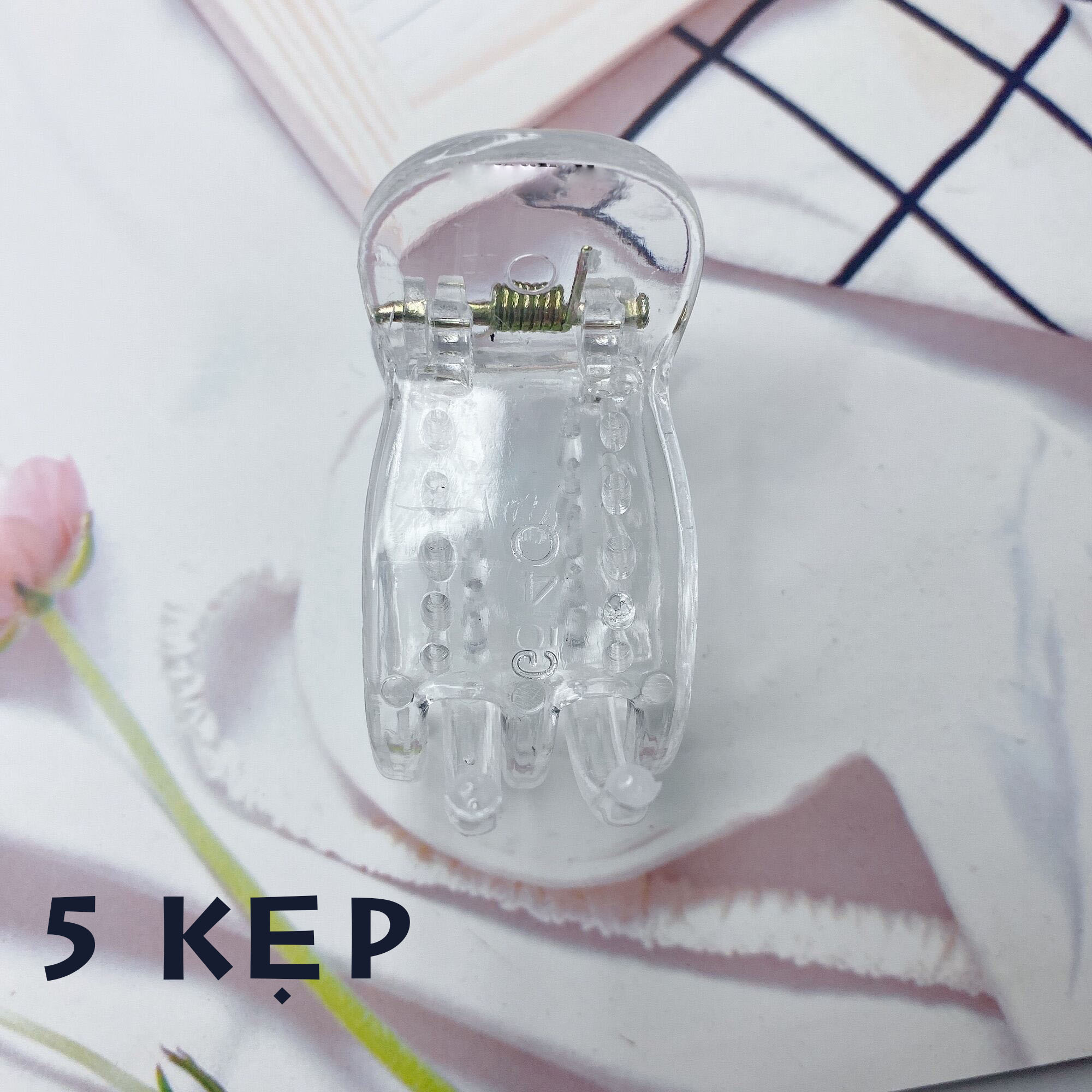 Combo 5 kẹp tóc càng cua 5 răng trong suốt PHỤ KIỆN 68