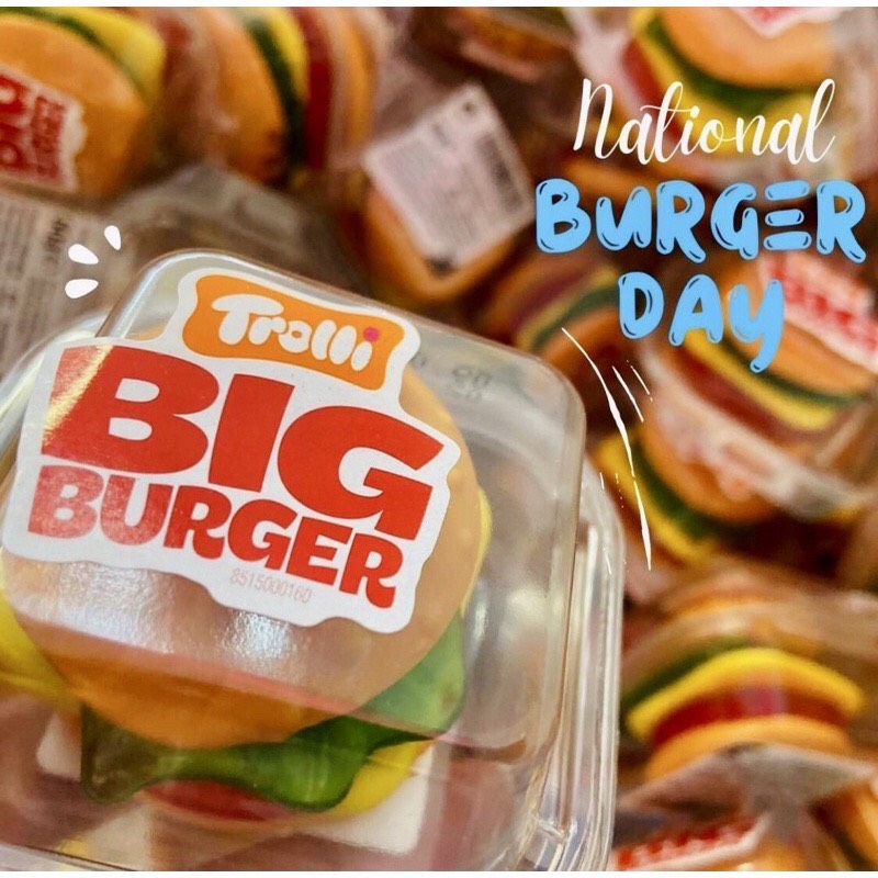 [Date :6/2026]Kẹo Dẻo Trolli Burger XXL Size Đại 50g [Hàng Chuẩn Đức ]