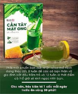 Combo 3 Hộp Cần Tây Mật Ong (Tăng 1 bình nước thủy tinh)