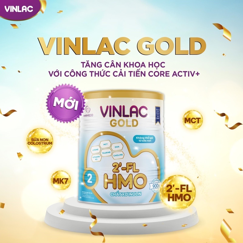Sữa bột VinLac Gold HMO số  2 800g