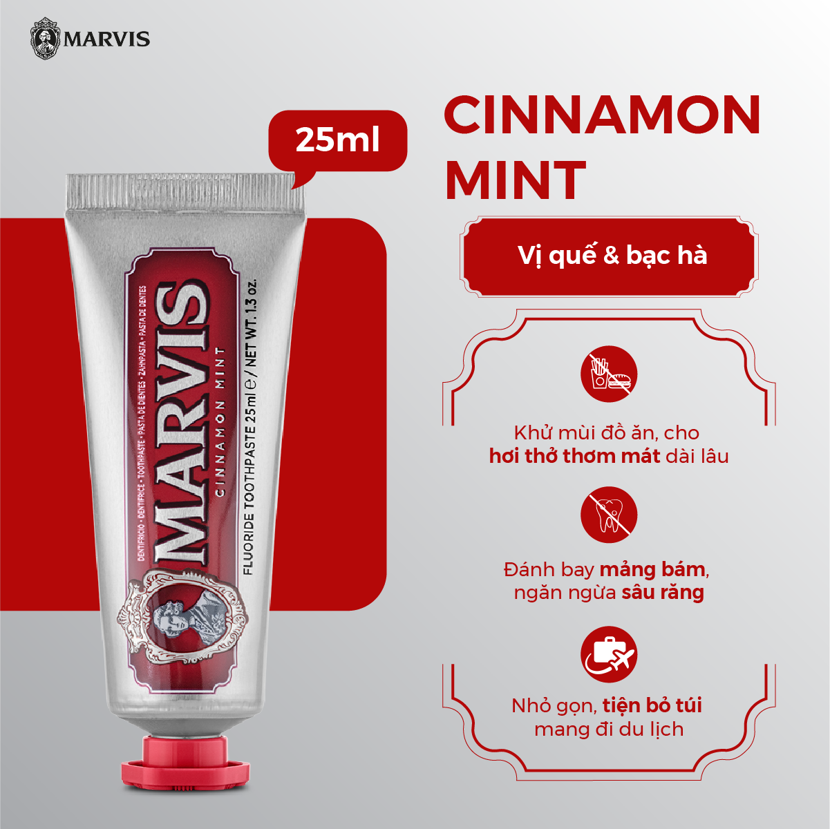 Kem đánh răng Marvis 25ML Full Flavour Collection