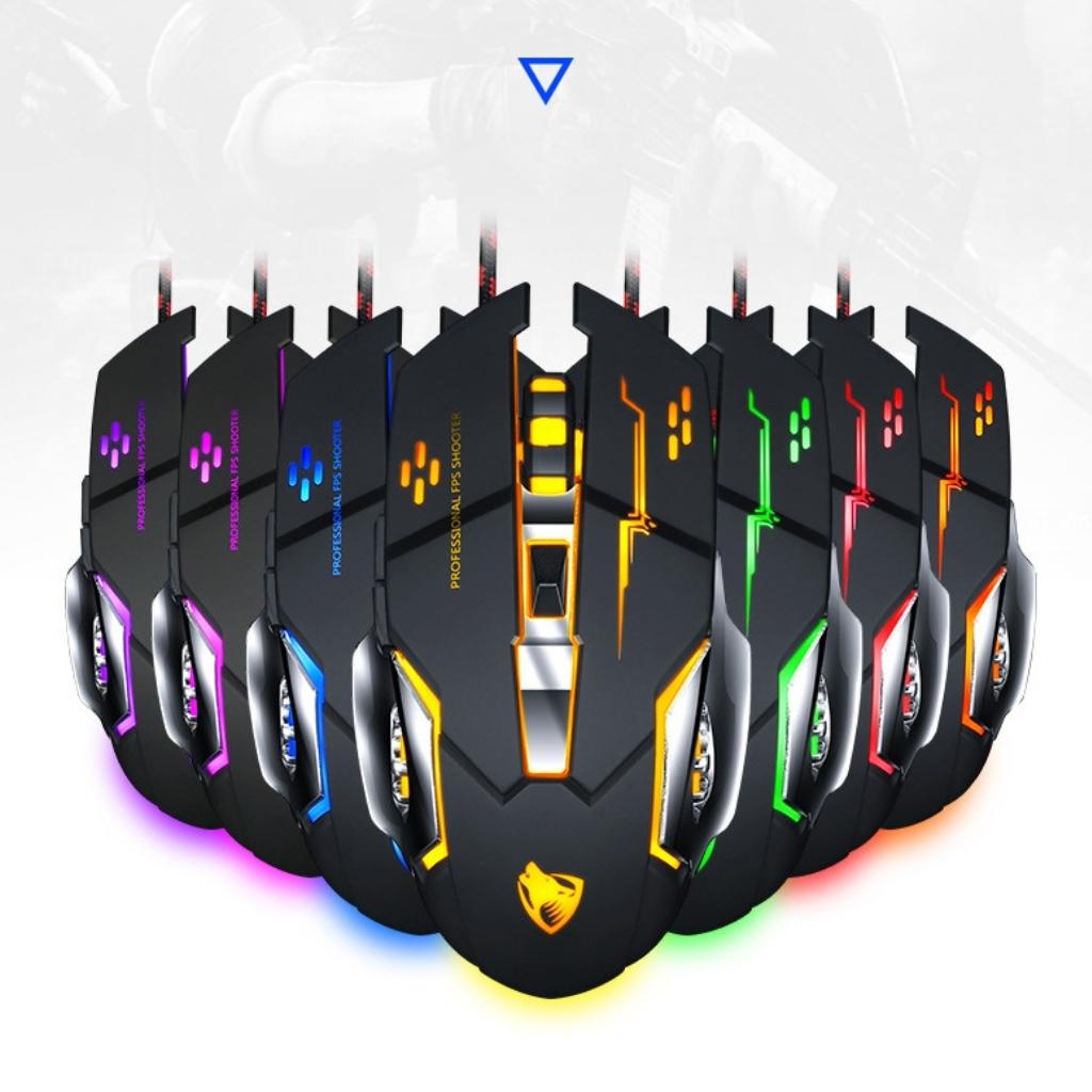 Chuột Máy Tính Mouse T - Wolf V6 Led Game Có Dây Cổng Usb